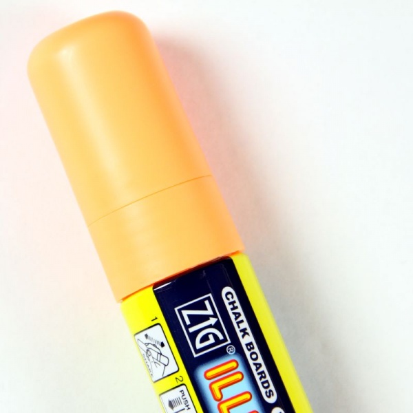 Fluorescent Wet Wipe Orange Chalk Pen 15mm Nib